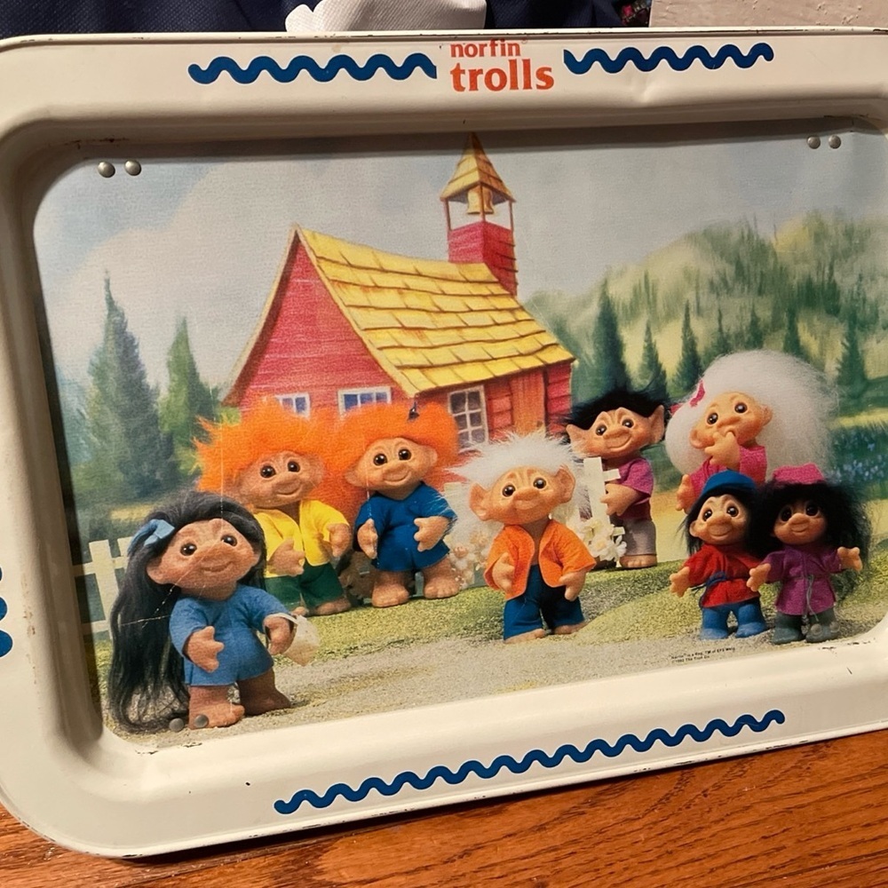 Norfin Trolls Decorative Tray Vintage Read